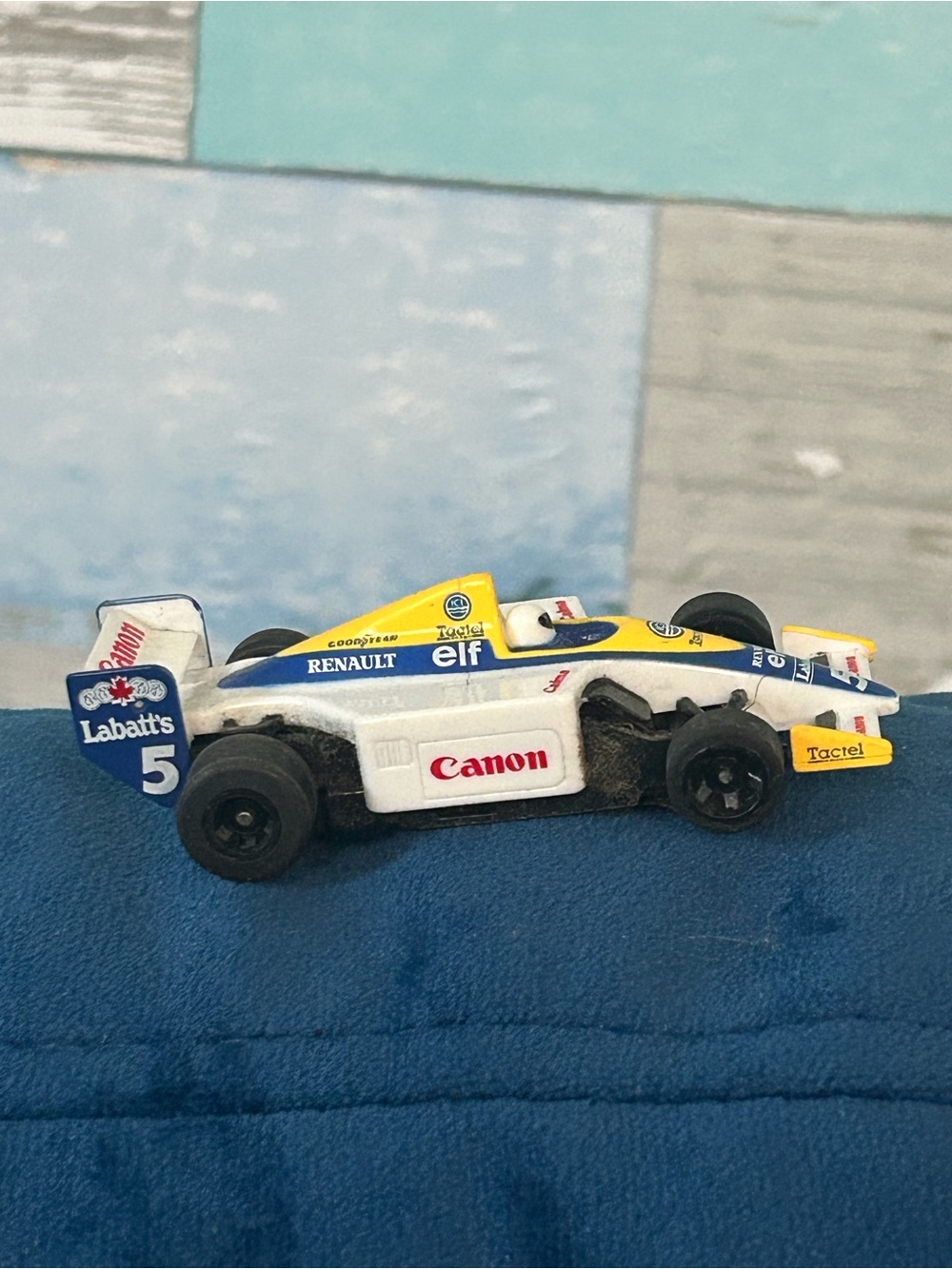 Aurora TOMY AFX F1, Canon-Labatts #5 Renault, HO Slot Car, Tested